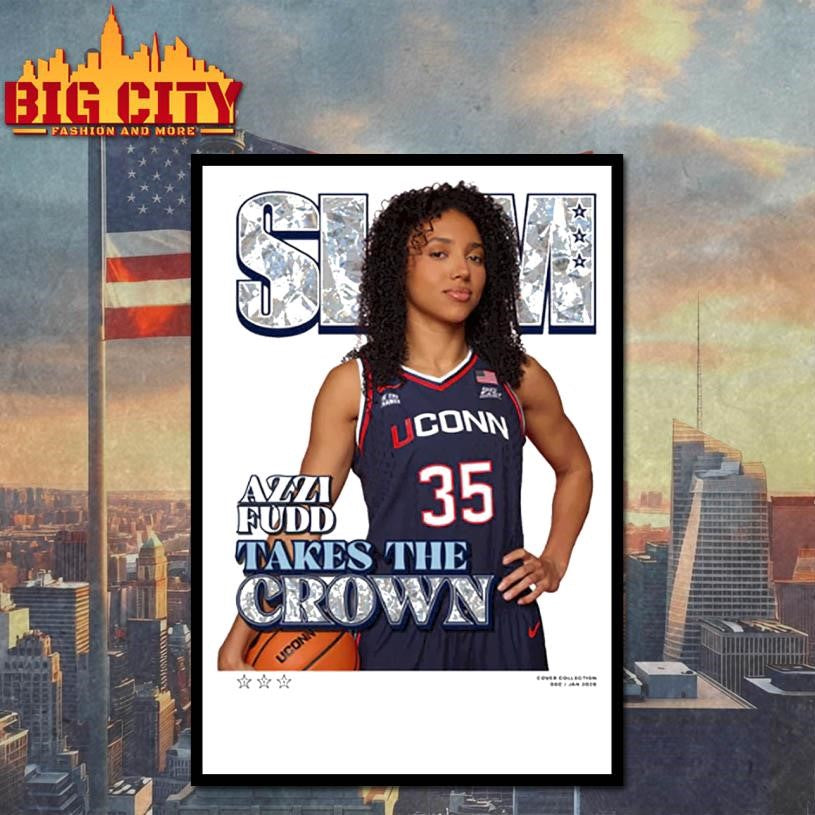 Slam 259 Cover Tee Azzi Fudd Take The Crown UConn Huskies