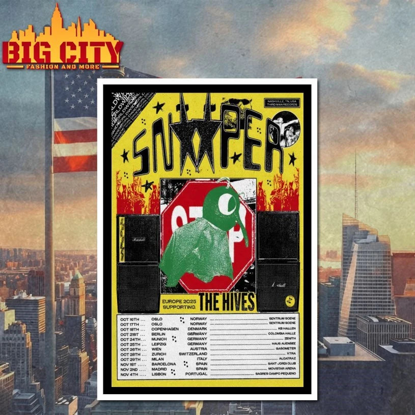 Snooper With The Hives EU 2025 Tour Poster shirt