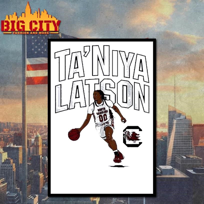 South Carolina Gamecocks Basketball Ta’Niya Latson player pose Shirt