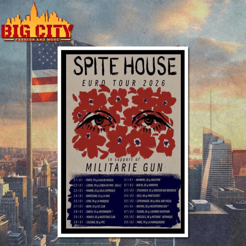 Spite House European Tour 2026 Poster Shirt