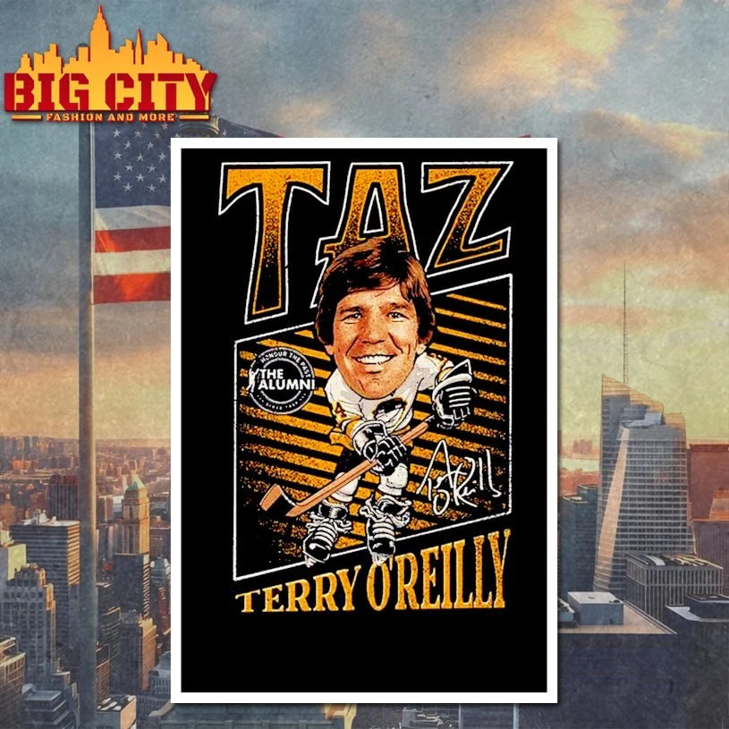 Spittin Chiclets x NHL Alumni Association Terry O’Reilly Taz Shirt