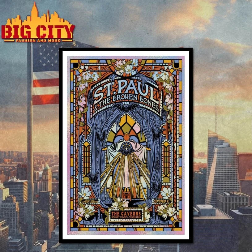 St. Paul and The Broken Bones Event The Caverns 2025 Poster shirt