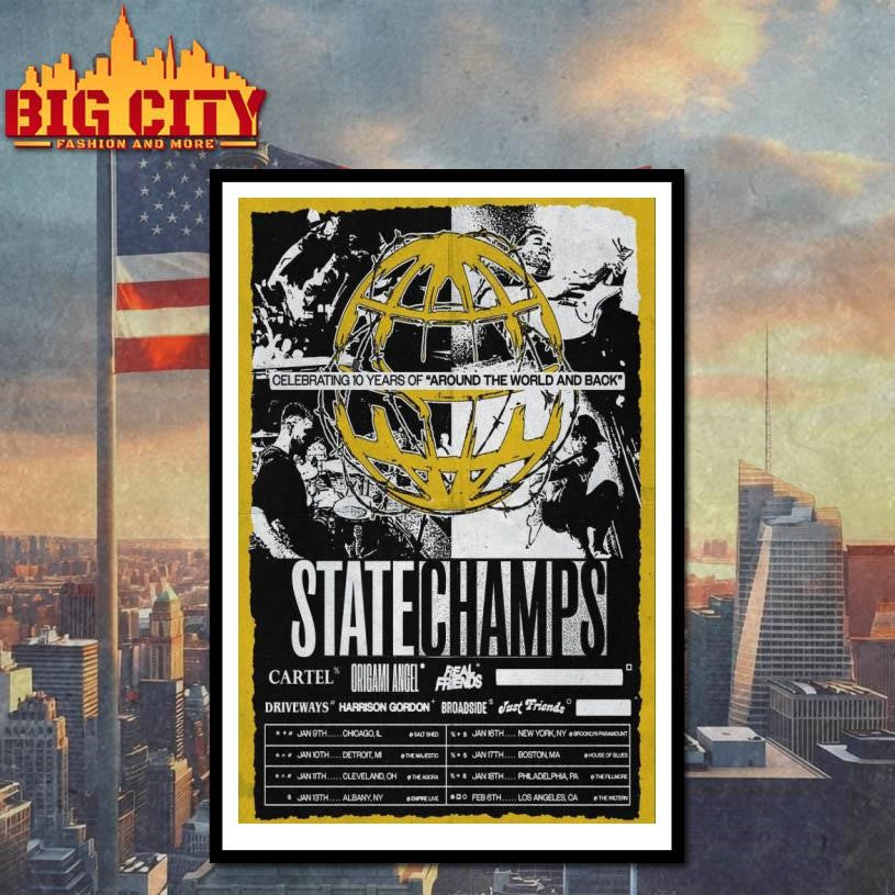State Champs Around The World And Back Tour 2026 Poster Shirt