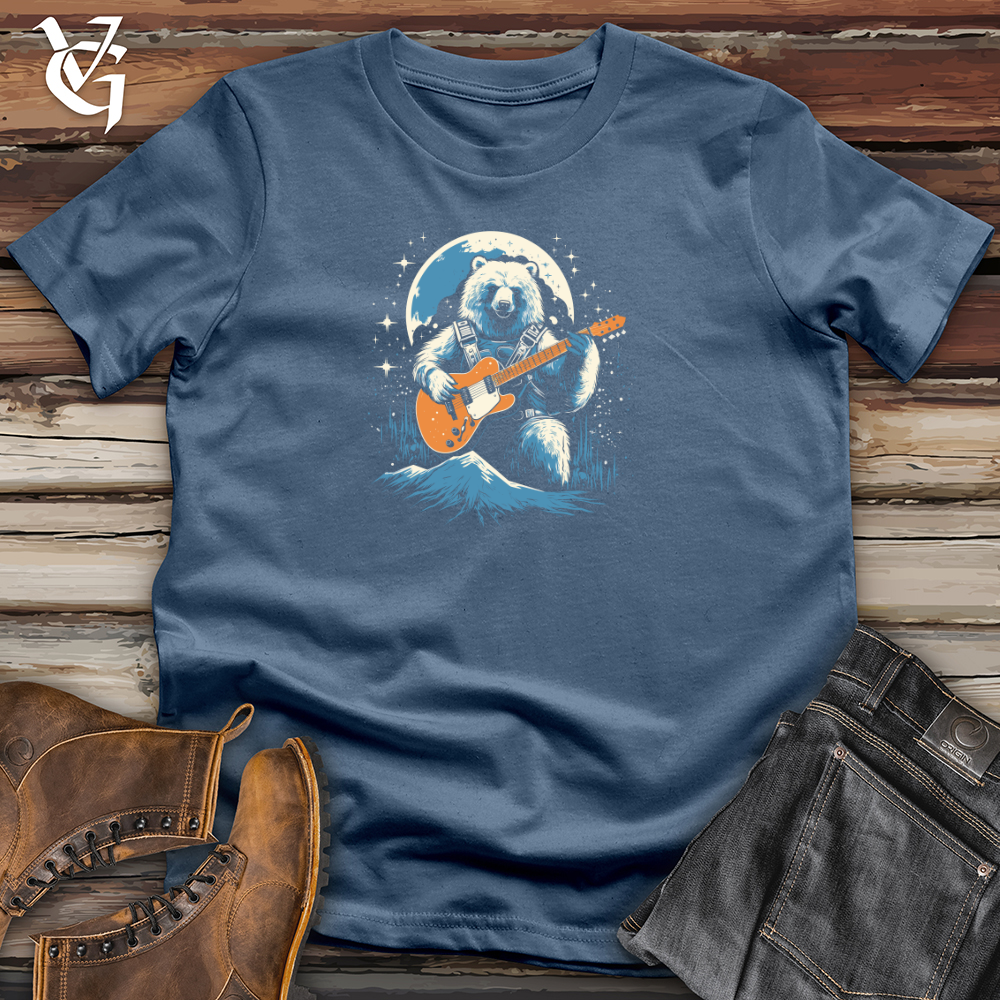 Retro Cosmic Guitar Bear Cotton Tee