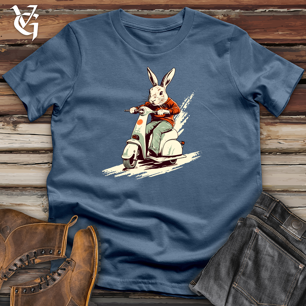 Retro Scooting Rabbit Cotton Tee