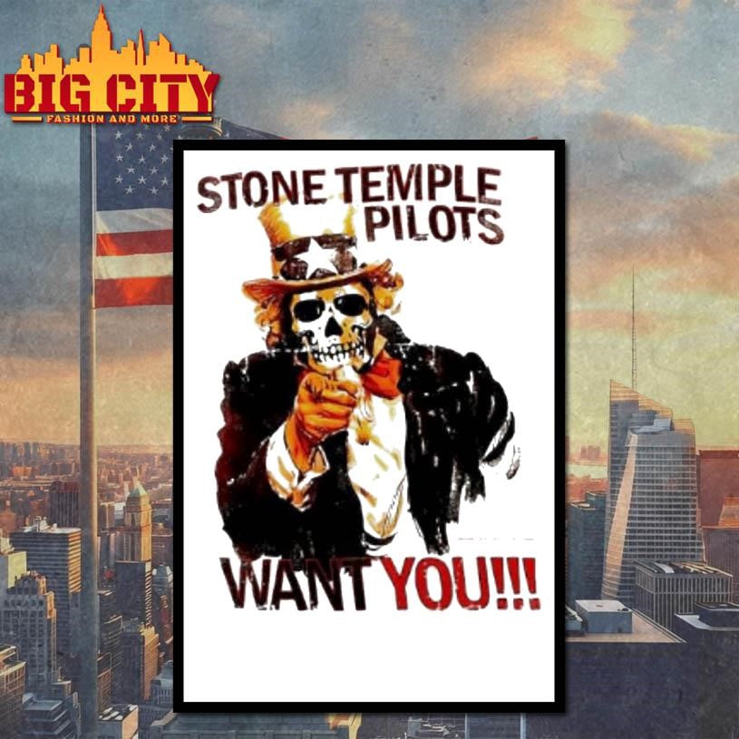 Stone Temple Pilots Wants You Usa Skeleton Shirt