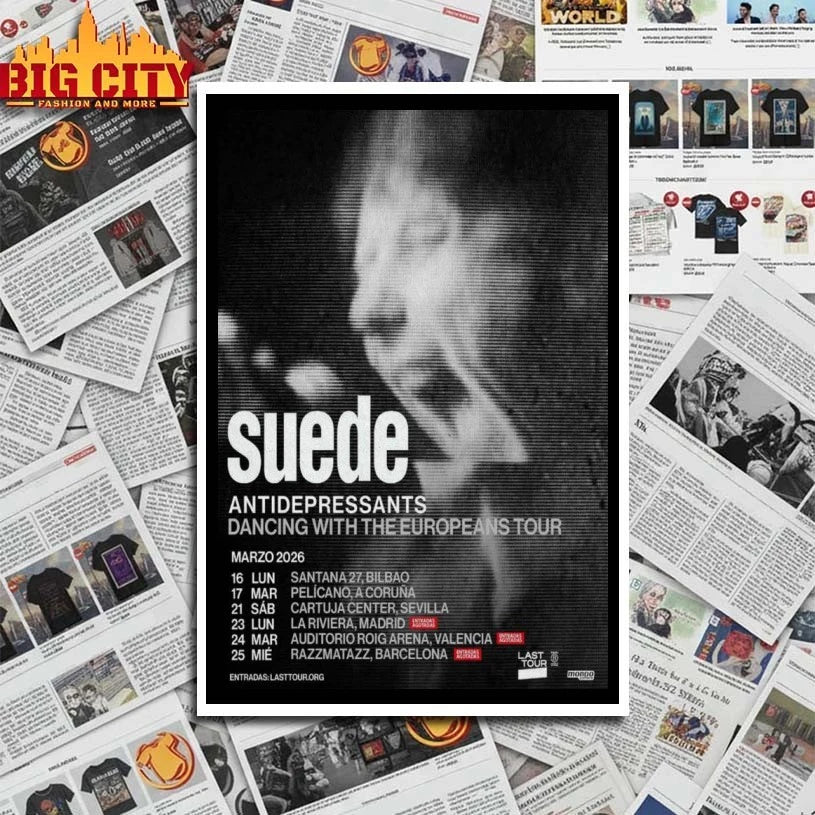 Suede Europeans New Tour 2026 Poster shirt
