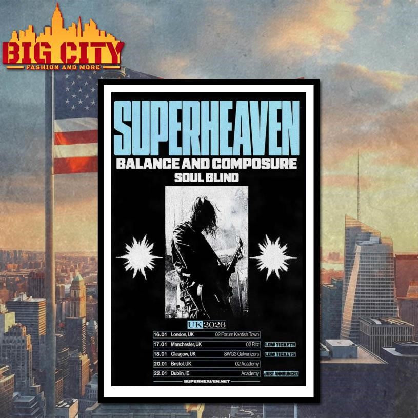 Superheaven UK 2026 Shows Poster shirt
