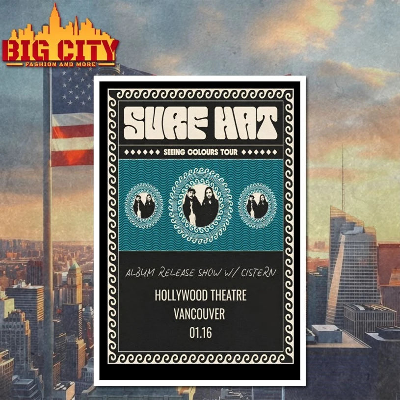 Surf Hat Jan 16 2026 Hollywood Theatre Vancouver BC Poster shirt