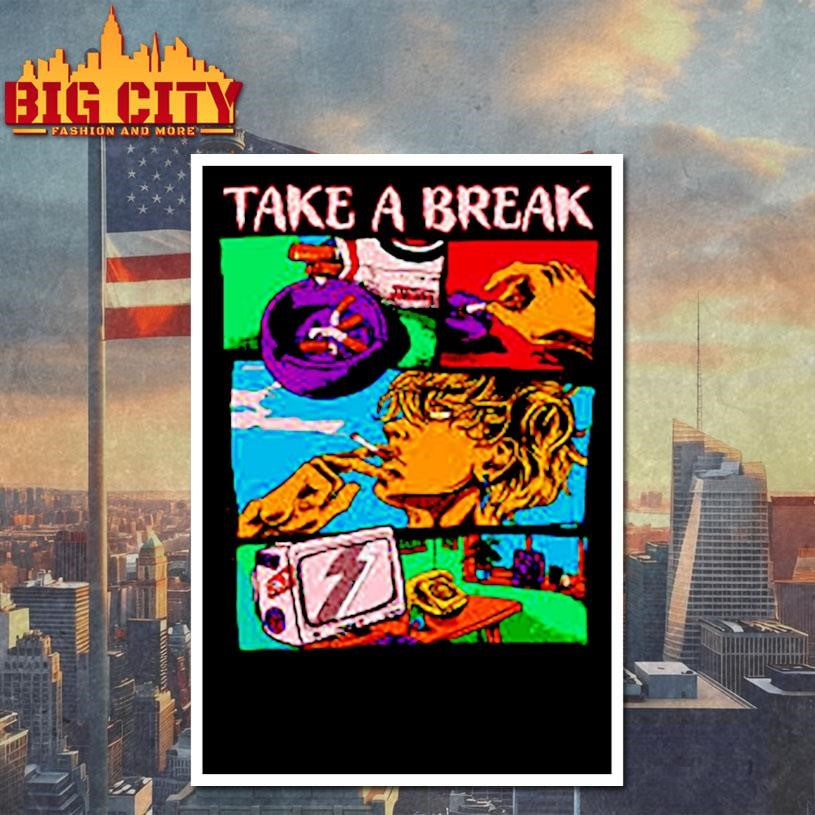Take a break comic style shirt
