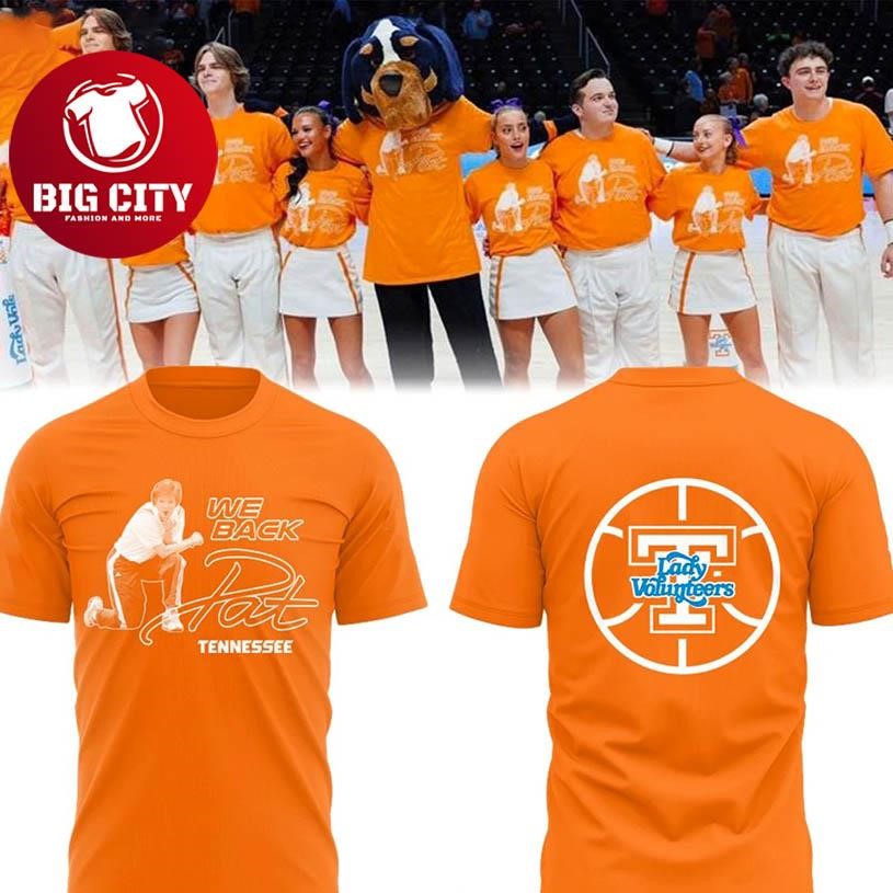 Tennessee Volunteers We Back Pat Lady 2025 Two Sided Shirt