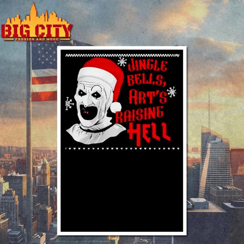 Terrifier Movie Jingle Bells Arts Raising Hell Shirt