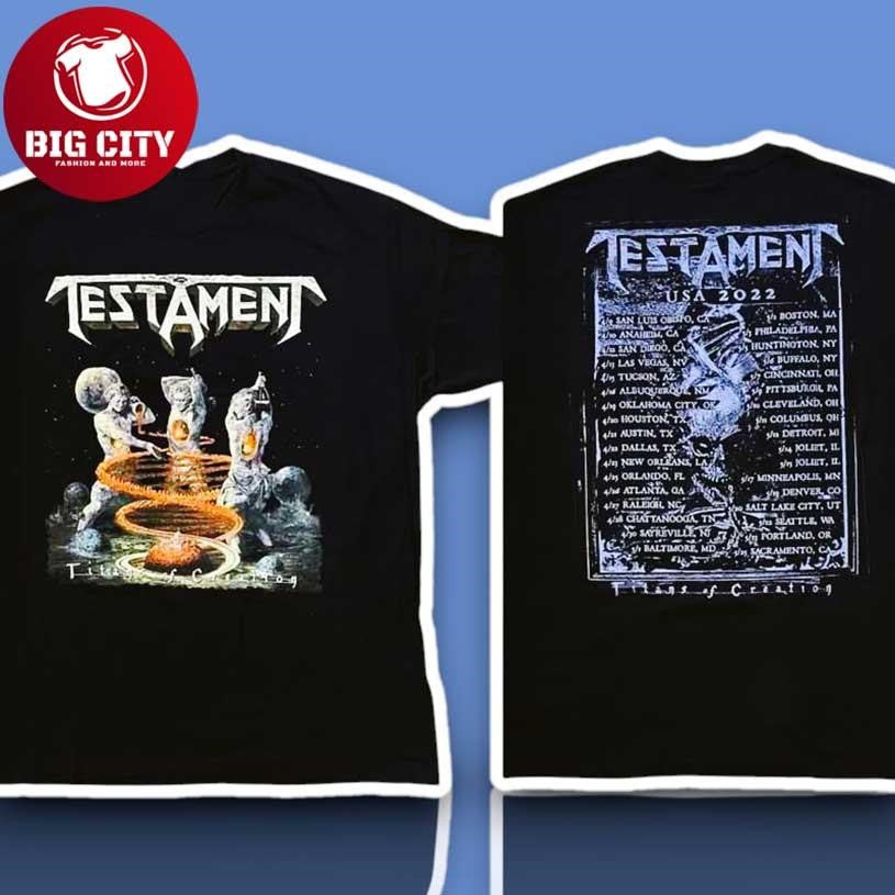 Testament Band Tour 2022 Two Sided Shirt