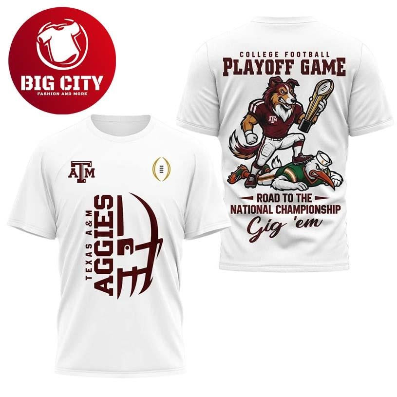 Texas A&M Aggies Road to the National Championship Two Sided Shirt