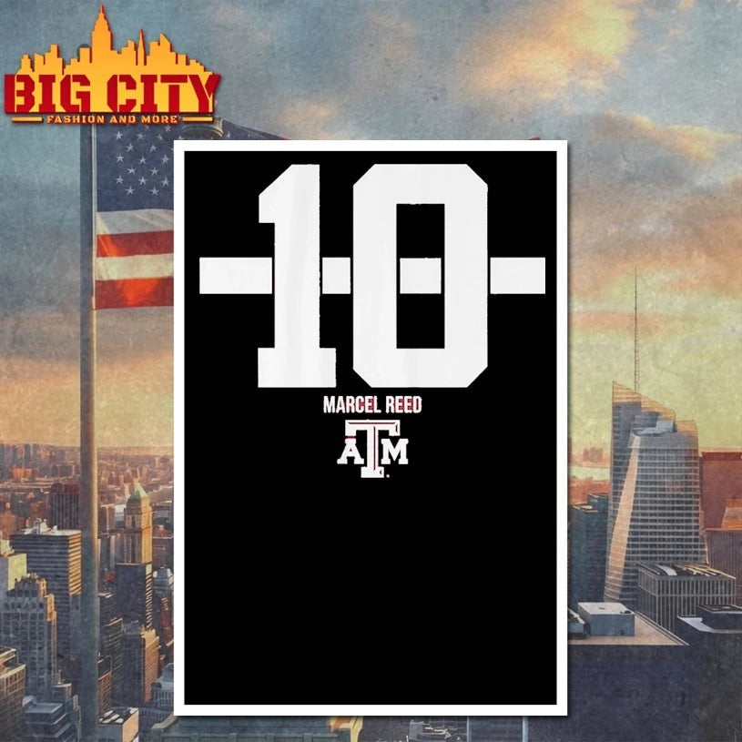 Texas A&M Football Marcel Reed 10 Stripe shirt