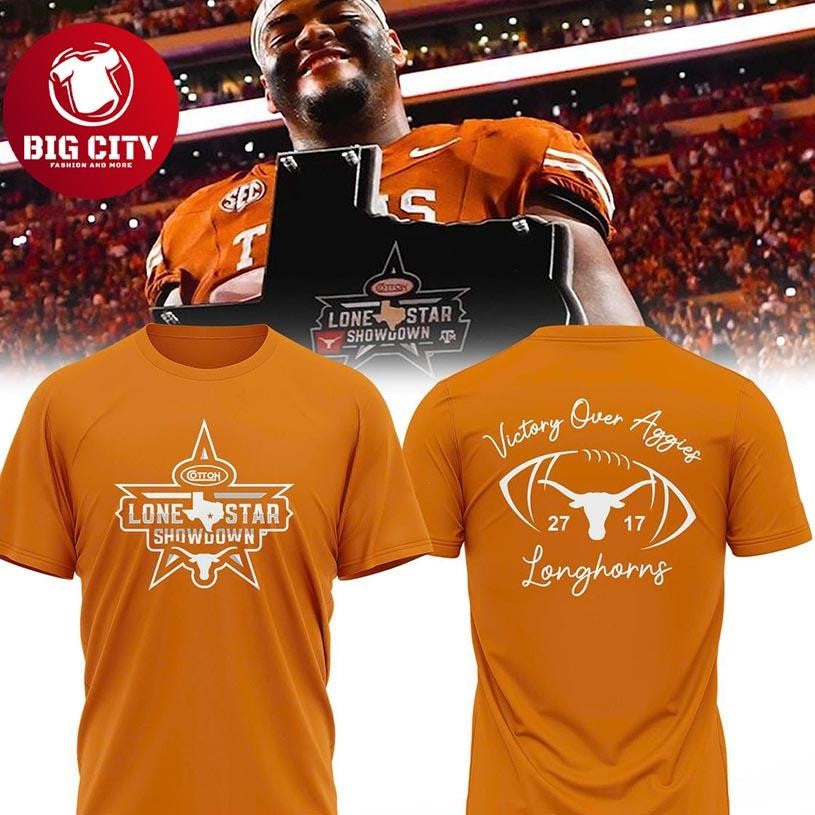 Texas Longhorns Victory Over Aggies 2025 NCAA Two Sided Shirt