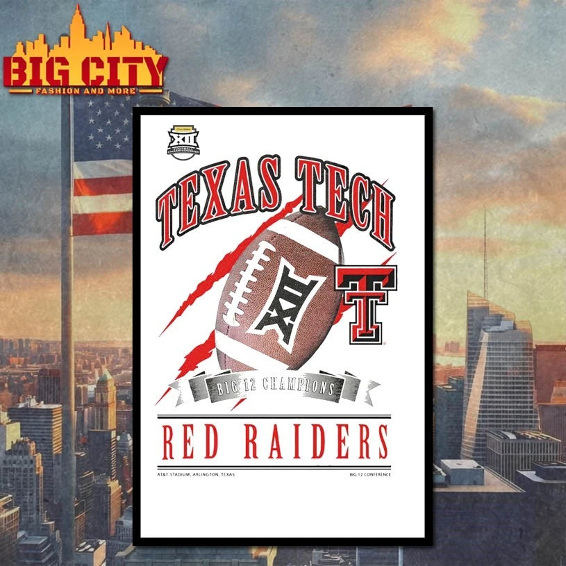 Texas Tech Big 12 Championship 2025 Red Raiders shirt