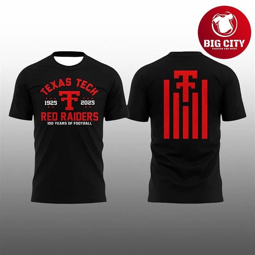 Texas Tech Red Raiders 100th Anniversary 1925 2025 Two Sided Shirt