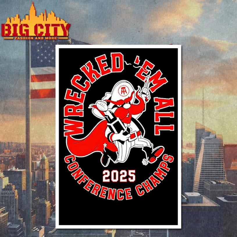 Texas Tech Red Raiders 2025 Wrecked Em Conference Champions Shirt
