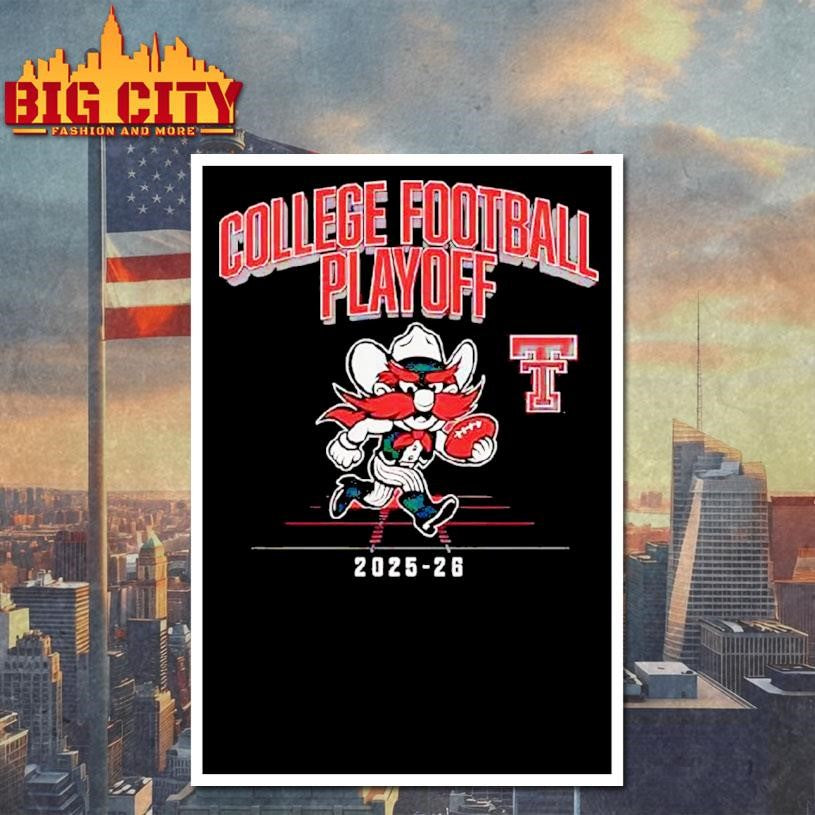 Texas Tech Red Raiders Mascot Cfp College Football Playoff 2026 Shirt