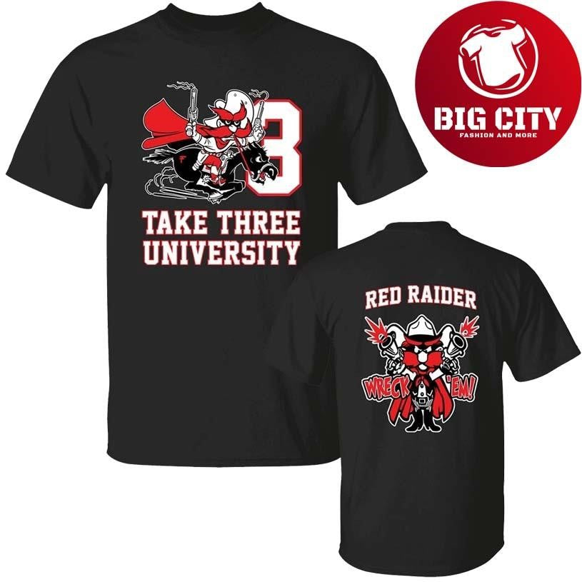 Texas Tech Red Raiders Take Three University Wreck ‘Em Logo Shirt