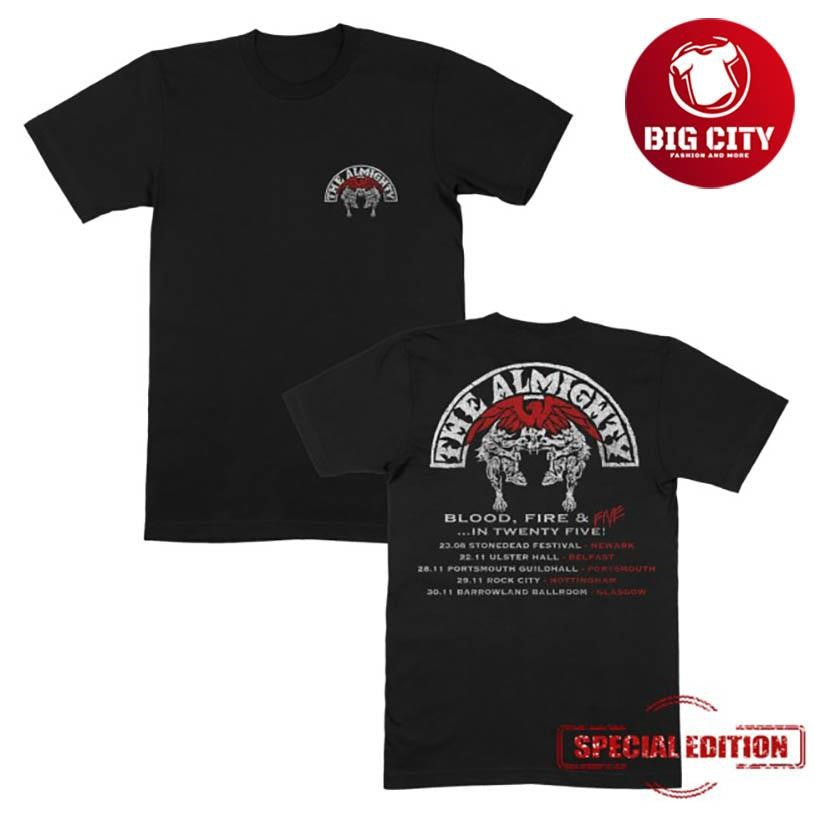 The Almighty Blood Fire Five Tour B Two Sided Shirt