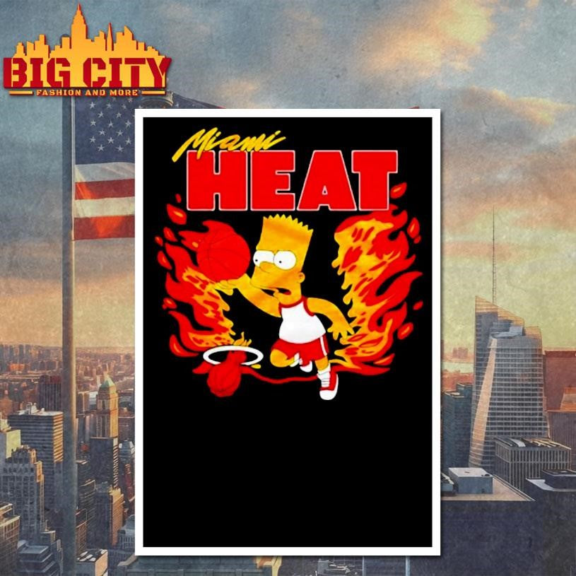 The Bart Simpson X Miami Heat Nba Mashup Shirt