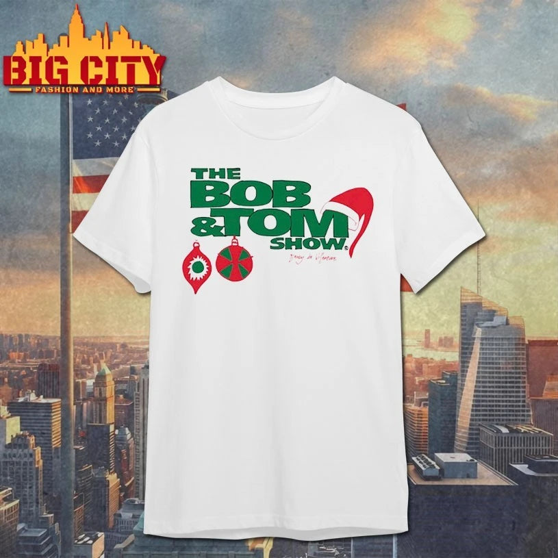 The Bob & Tom Show Holiday santa hat shirt