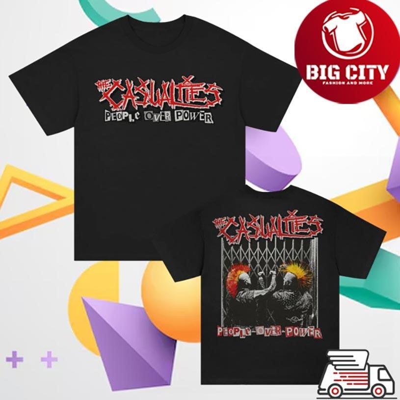 The Casualties Official People Over Power Two Sided Shirt