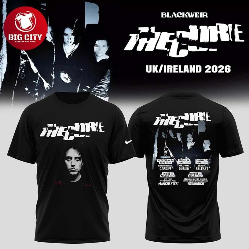 The Cure 2026 UK & Ireland Summer Shows Tour Two Sided Shirt