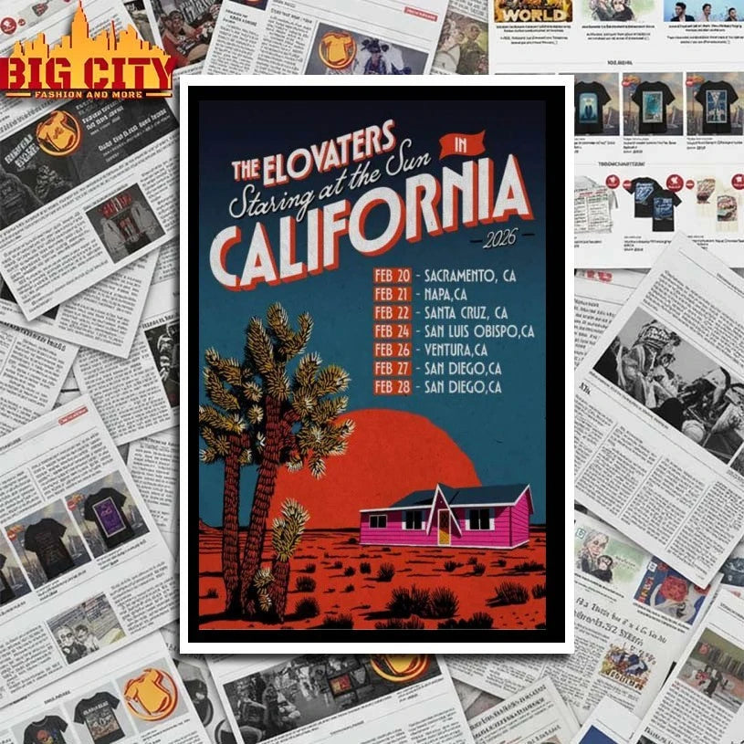 The Elovaters Live Show February 2026 Poster Shirts