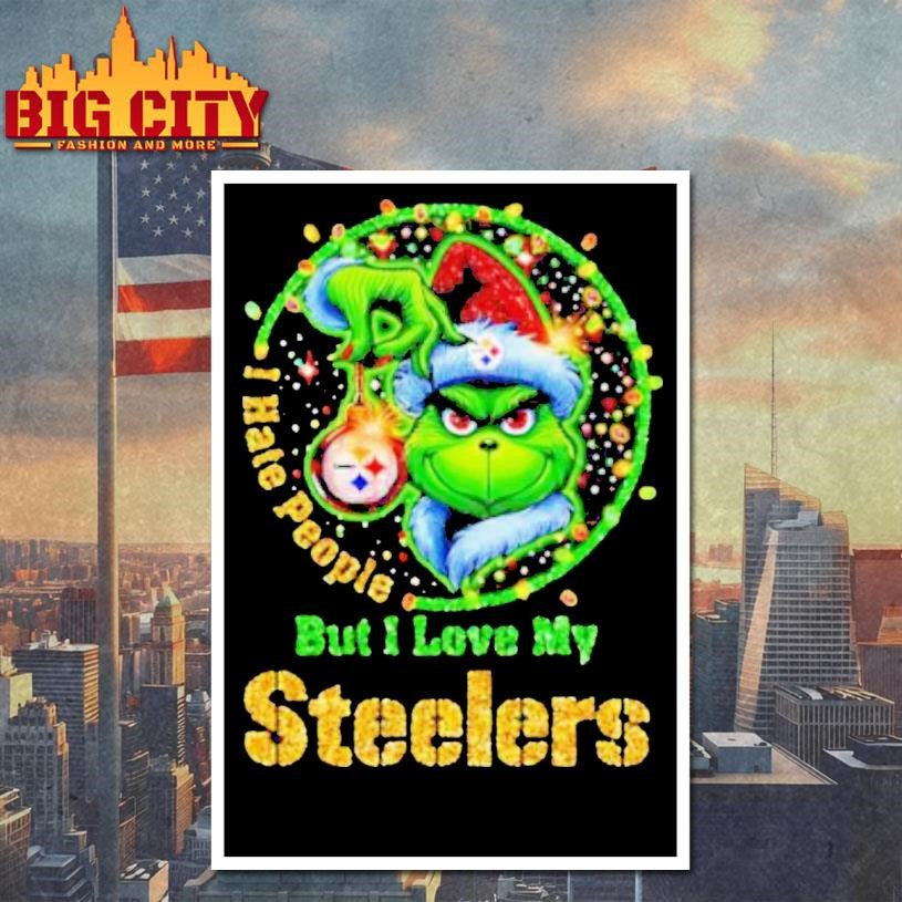 The Grinch I Hate People But I Love My Steelers Premium Shirt