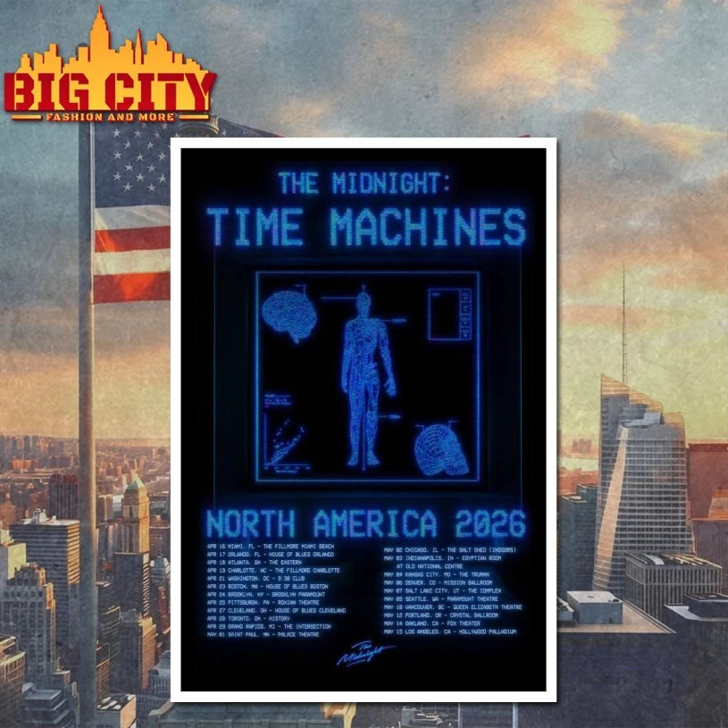 The Midnight Time Machines North America 2026 Poster Shirt