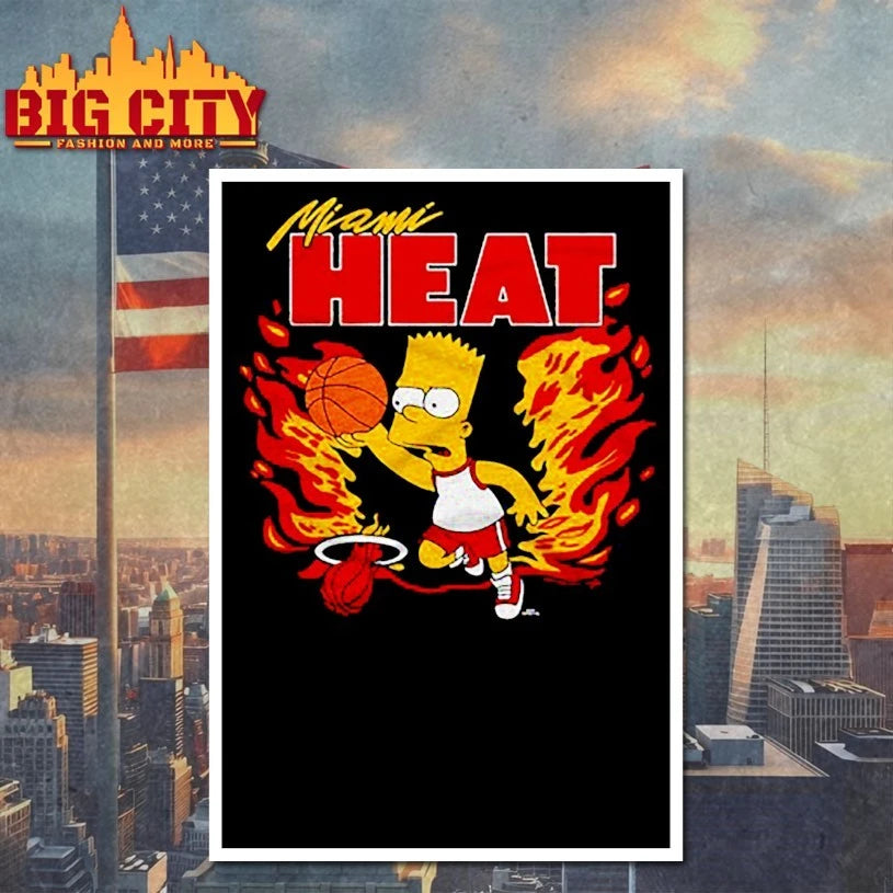 The Simpsons Bart x Miami Heat shirt