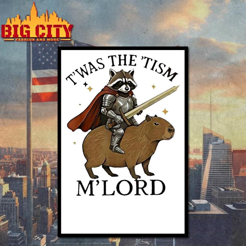 The Tism M Lord Funny Raccoon Vintage Capybara Autism Shirt