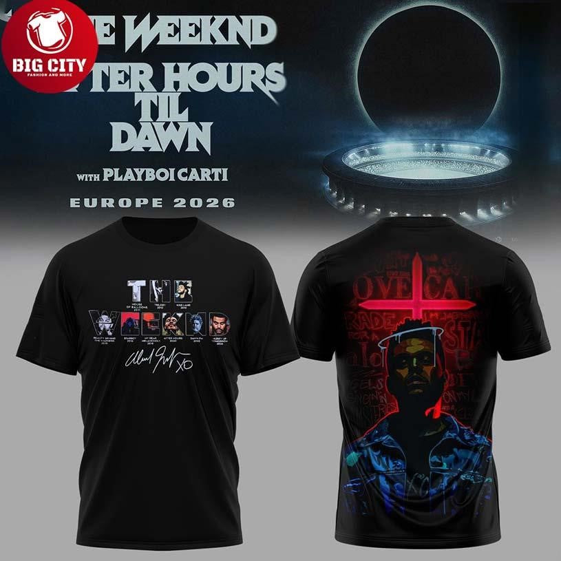The Weeknd After Hours Til Dawn Tour 2026 Celebration Two Sided Shirt
