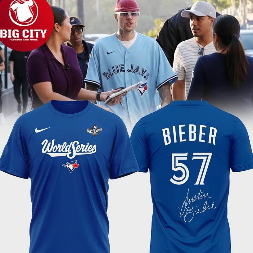 Toronto Blue Jays Justin Bieber #57 World Series 2025 Two Sided Shirt