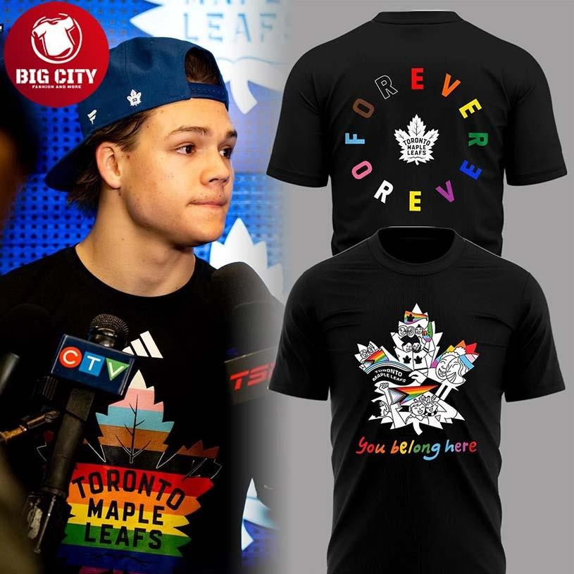 Toronto Maple Leafs 2026 Pride Hockey Night You Belong Here Two Sided Shirt