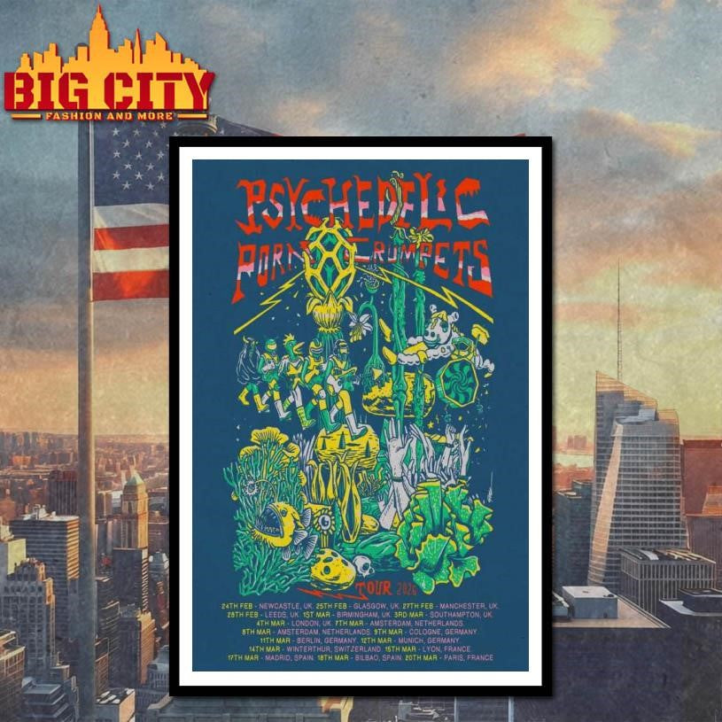 Tour 2025 Psychedelic Porn Crumpets Poster Shirt