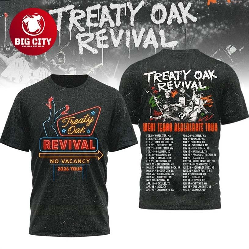 Treaty Oak Revival 2026 West Texas Degenerate Tour Two Sided Shirt