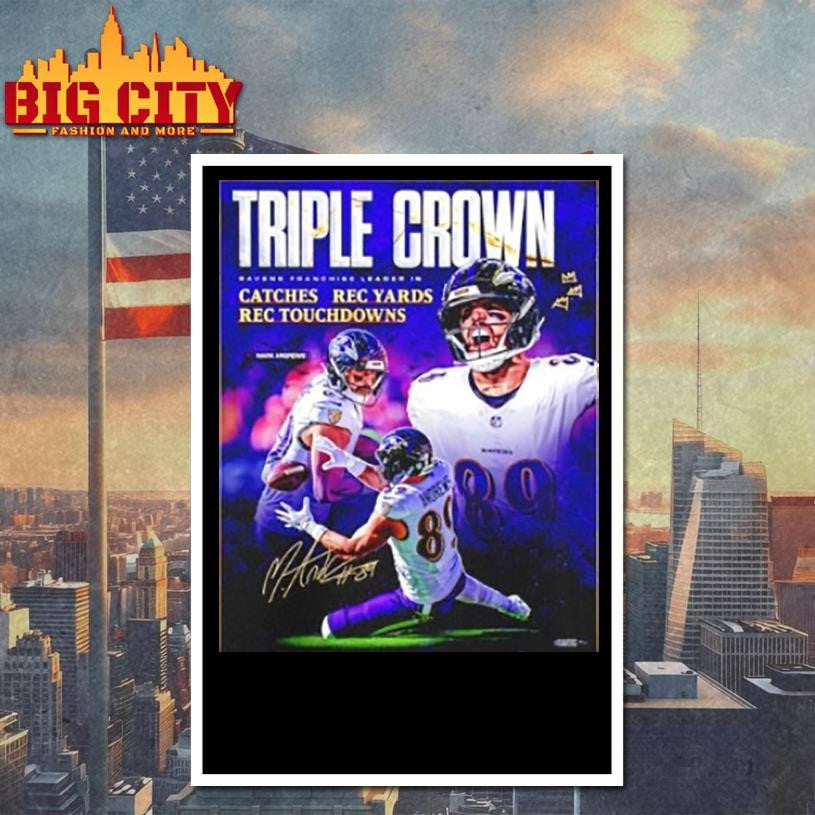 Triple Crown For Mark Andrews Baltimore Ravens 2025 Pro Bowl Shirt