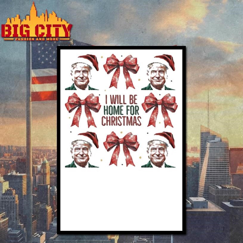 Trump I’ll Be Home For Christmas Ugly Shirt