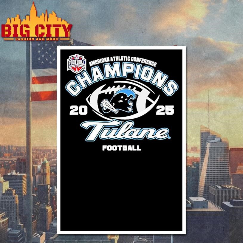 Tulane Green Wave 2025 American Conference Champions Shirt
