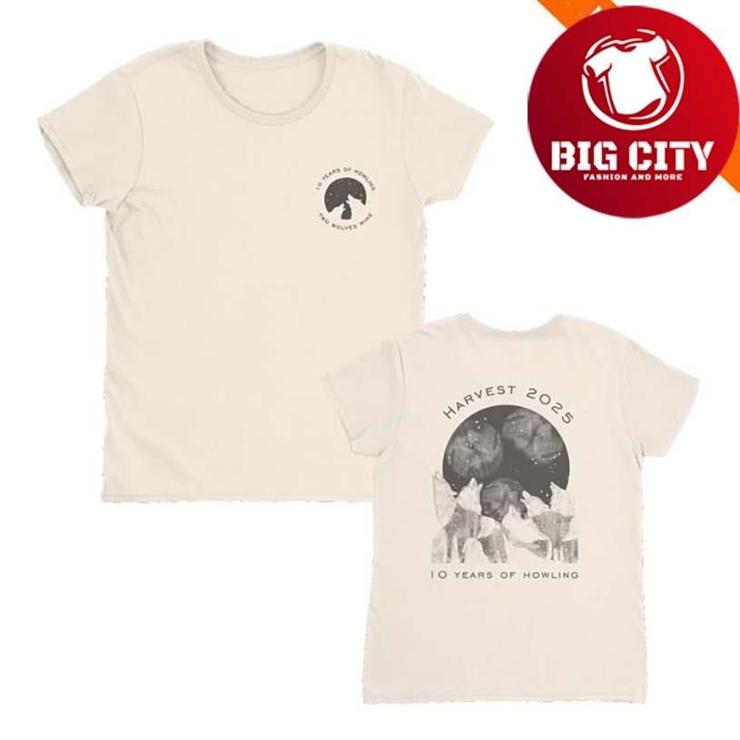 Two Wolves Wine 2025 Harvest Two Sided Shirt