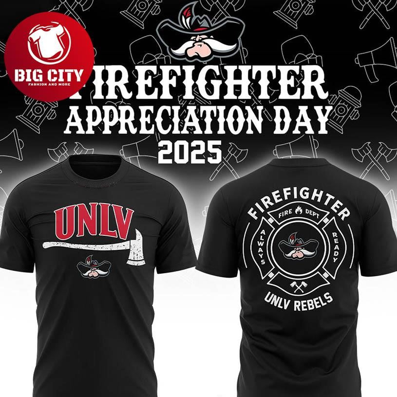 UNLV Rebels NCAA Firefighter Day Of Appreciation 2025 Two Sided Shirt