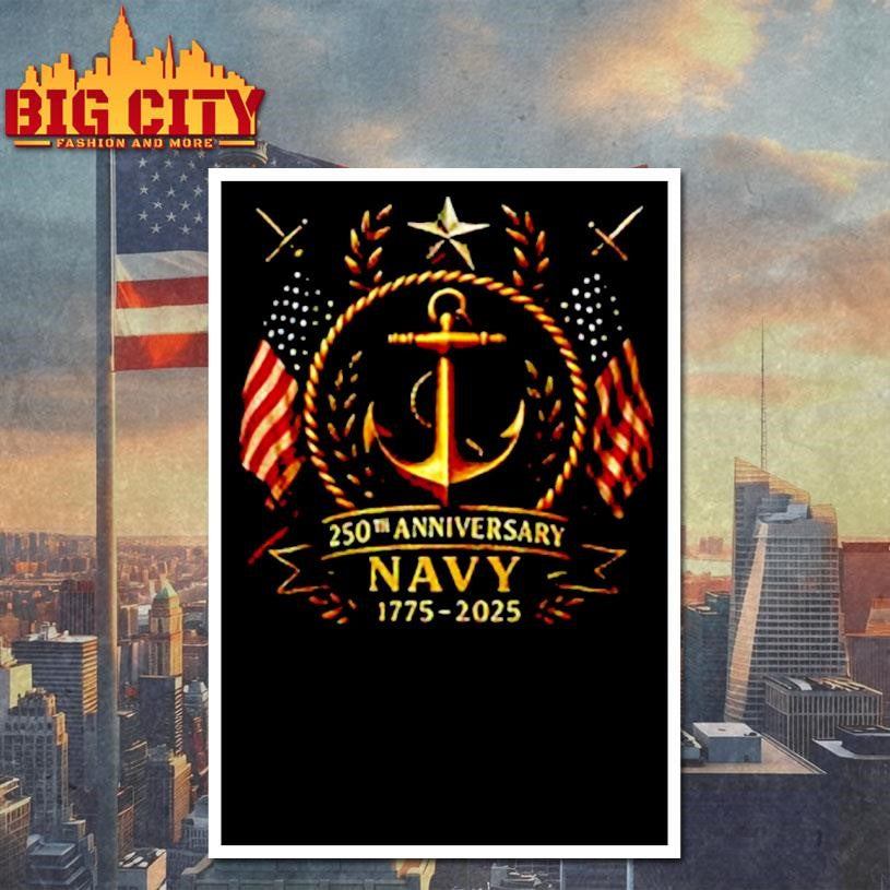 United States Navy 250th Anniversary 1775-2025 shirt
