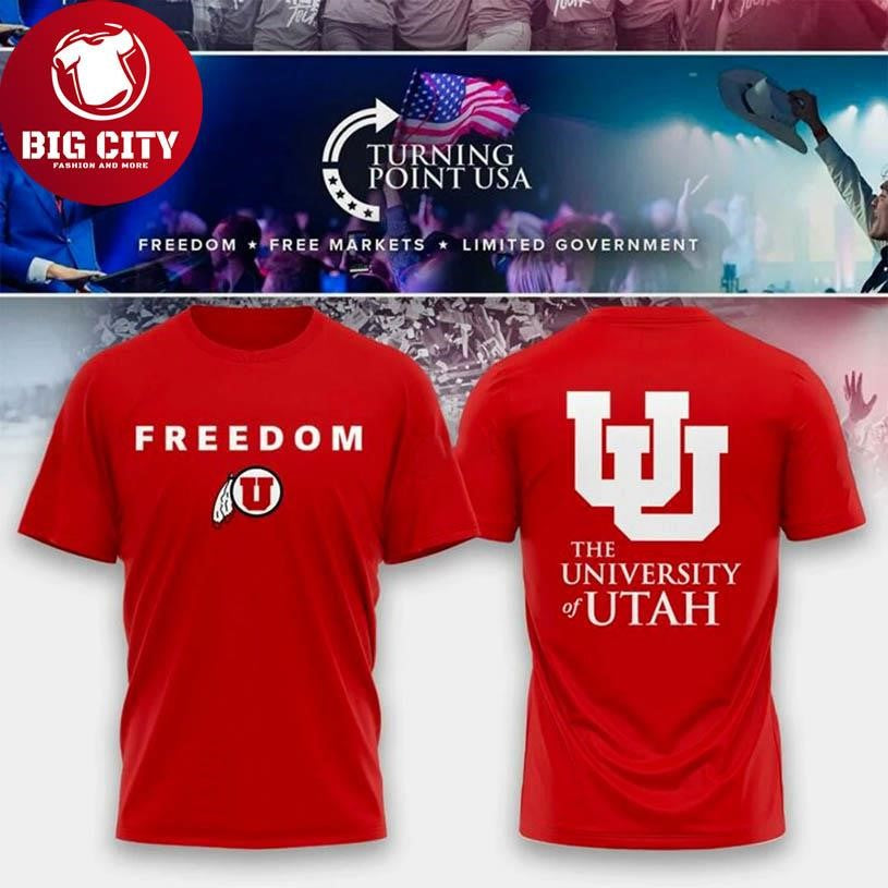 Utah Utes Campus Freedom 2025 Two Sided Shirt