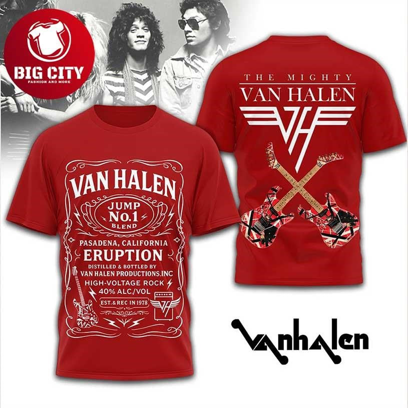 Van Halen Jump No 1 Blend Rock Eddie Van Halen Guitar Two Sided Shirt