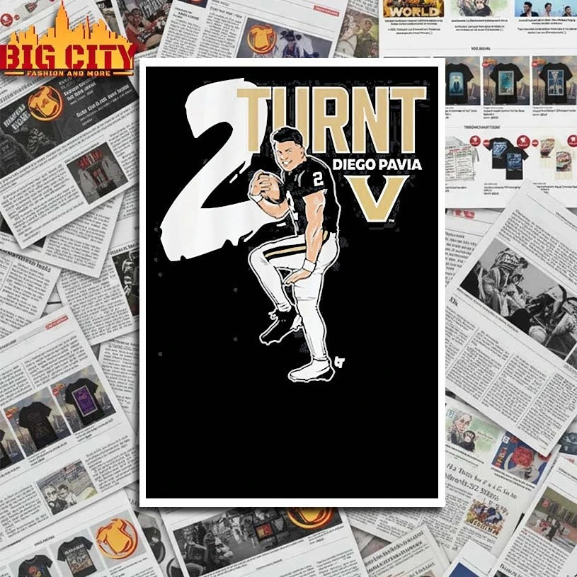 Vanderbilt Commodores Diego Pavia 2 Turnt shirt