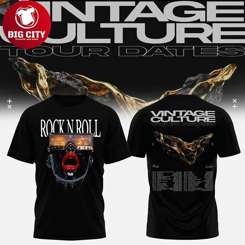 Vintage Culture 2026 Tour Dates World Tour Rock N Roll Celebration Two Sided Shirt